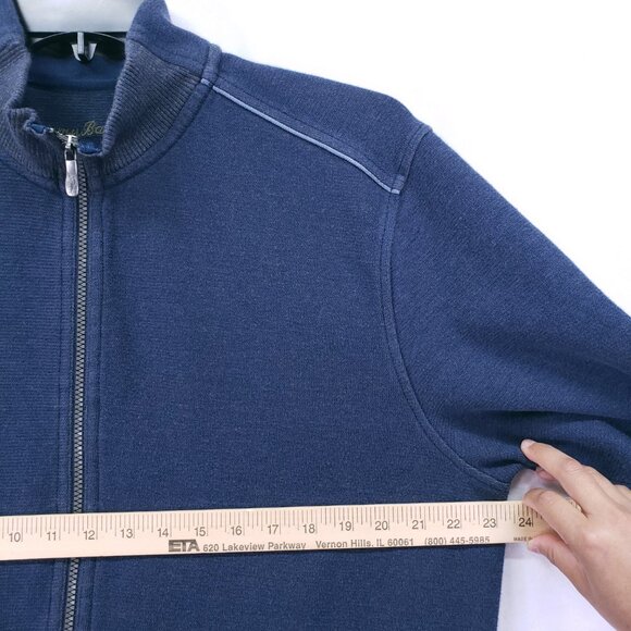 Tommy Bahama Mens XL Blue Full Zip Sweater Jacket Soft Cotton Comfort - Picture 5 of 16